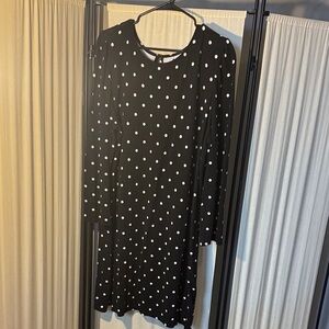 Old Navy Black and White Polka Dot Dress women’s XXL